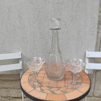 Stopper bottle, wine, liqueur, carafe, cut glass Art Deco,