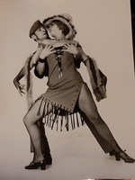 Retro műtermi erotikus táncművészeti fekete-fehér fotó A3 -as méret 70-80 -as évek