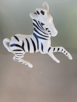 Extrém ritka gyűjtői retro Hollóházi zebra figura