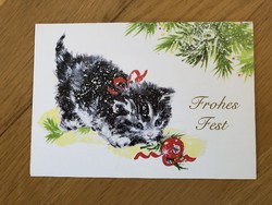Karácsonyi cicás képeslap