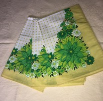 Annabella tea towel - green floral retro