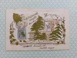 Régi karácsonyi képeslap 1902 télapó mikulás levelezőlap