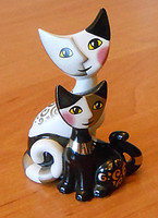 Porcelán macska pár Goebel R. Wachtmeister cica