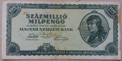 Magyarország 100 millió Milpengő 1946 VG
