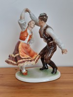 Herendi Táncoló páros porcelán figura szobor