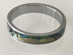 Pávakagyló betétes gyűrű, 7-es méret