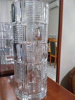 Vastag falu ólom kristály váza