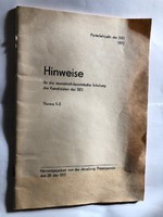 Utasítás a SED jelöltek Marxista-Leninista képzésére - 1972-es német nyelvű propaganda füzet