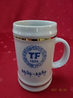 Hollóháza porcelain, mini souvenir jar, height 9.5 cm. With inscription Tf 1954 - 1989. He has! Jokai.
