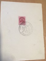 1940 Székelyudvarhely visszatért bélyegzéssel  papírlapon .