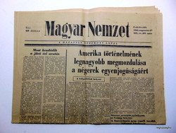 1963 augusztus 29  /  Magyar Nemzet  /  50 éves lettem :-) Ssz.:  19322