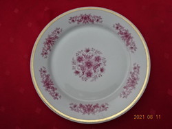 Alföldi porcelán, rózsaszín virágos süteményes tányér, átmérője 19 cm. Vanneki!