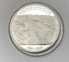 Székesfehérvár, alcoa, ounce colored silver commemorative medal.