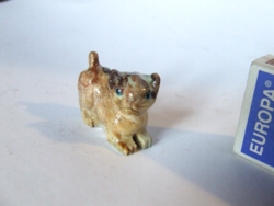 Nagyon aranyos, picike, mini ásványból, kőből faragott cica, macska figura, szobor
