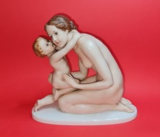 Rosenthal porcelán- Anya gyermekével