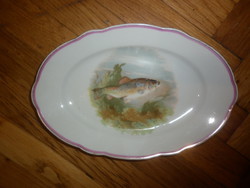 régi kis halas tál tányér