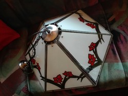 Ceiling glass-metal one. Burner. Lamp 60x40 cm