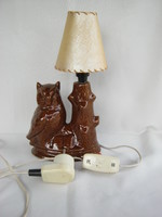 Owl ceramic lamp