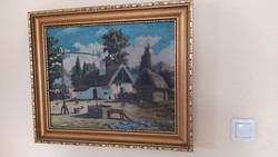 OLAJFESTMÉNY RÉTHY VÖRÖS ZOLTÁN 60x51 cm kerettel