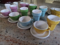 Mini baba kerámia csészék, Montessori  játék , színes pohár és tányér készlet, 7 x 3 cm