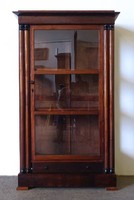 1F785 Antik teli üveges Biedermeier vitrin 99 x 167 cm