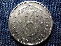Németország Horogkeresztes .625 ezüst 2 birodalmi márka 1938 G (id54344)
