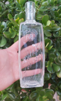 Ritkább 20.5 cm magas Zwack J és Társai Budapest Unicum, Unicumos laposüveg  üveg, palack