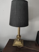 Art deco réz/bronz lámpa fekete textil burával