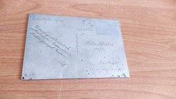 Ritka fém levelezőlap 1955-ből
