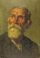 Magyar művész 1900 körül : Idős férfi