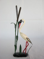 Retro heat water memorial metal stork