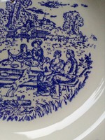 Deep plate with old Limoges garden party pattern 23.8 cm
