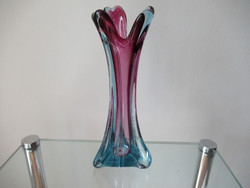 Murano sommerso váza (Flavio Poli, jelzett)