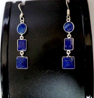LAPIS  lazuli ásvány hosszú  fülbevaló