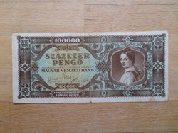 100000 százezer Pengő 1945 papírpénz