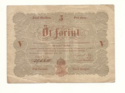 1848 as 5 forint Kossuth bankó papírpénz bankjegy 48 49 es szabadságharc pénze sor űű a