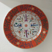 Old Herend 1939 pounding siang rouge decor, chinoiserie patterned plate. 23.5 Cm