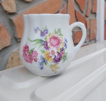 Ritka Gyűjtői  Zsolnay virágos mintával  porcelán bögre hasas csupor nosztalgia paraszti  falusi