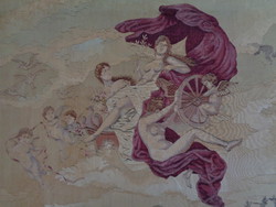 1898 Impressive marked putto - angel mural