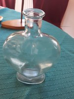 Szív alakú,vastag üveg palack