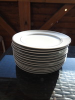 Alföldi gold-edged white flat plate set of 12 pieces, diameter 24 cm
