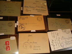 15 db Német birodalmi 1943 feldpost levél boríték Horogkereszt bélyegző Hannover katonai tábori stb