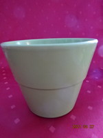 Glazed ceramic pot, grass green color, top diameter 16.5 cm. He has! Jokai.