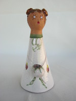 Retro ... Ceramic nipple figurine little girl with candlestick