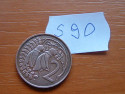 ÚJ-ZÉLAND NEW ZEALAND 2 CENT 1967 (l): Royal British Mint (London, Bronz S90