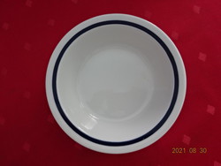 Alföldi porcelán, kék csíkos tál, átmérője 14 cm, magassága 4 cm. Vanneki!