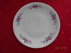 Alföldi porcelain small plate, diameter 19 cm, pink flowers. He has! Jokai.