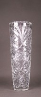 1F753 Csiszolt üveg kristály váza 30.5 cm