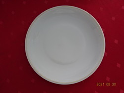 Alföldi porcelán kistányér, hófehér, arany szegéllyel, átmérője 19,5 cm. Vanneki!