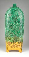 1F867 Hatalmas Mónus Ferenc feliratos zöld kerámia butella 36 cm